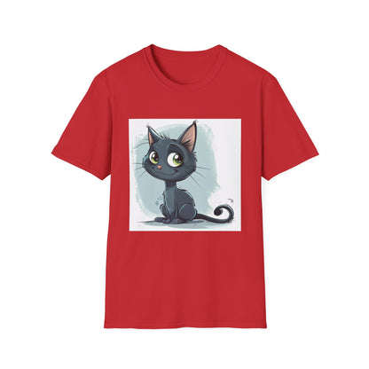 Meowgical Moments: Adorable Cartoon Cat T-Shirt