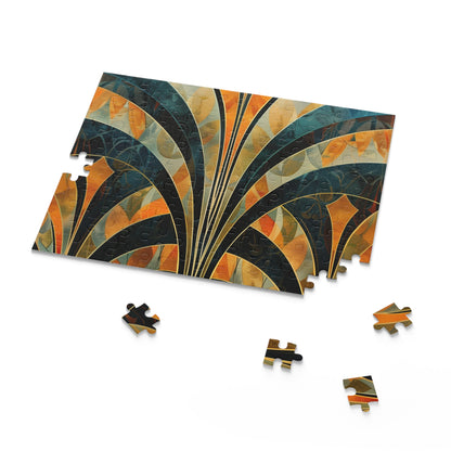 "Deco Abstract Puzzle Collection - Vibrant abstract art deco jigsaw puzzle for immersive relaxation"