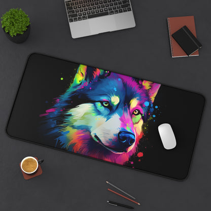 Husky Pup Desk Mat | Desk Mat | Accessories, Back-to-School, Desk, Fall Bestsellers, Home & Living, Mouse pad, Mouse Pads, Mousepad, Seasonal Picks, Stationery, TikTok | Prints with Passion