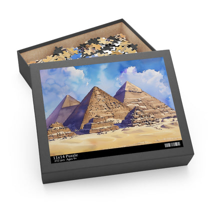 Pyramids Watercolor Jigsaw Puzzle