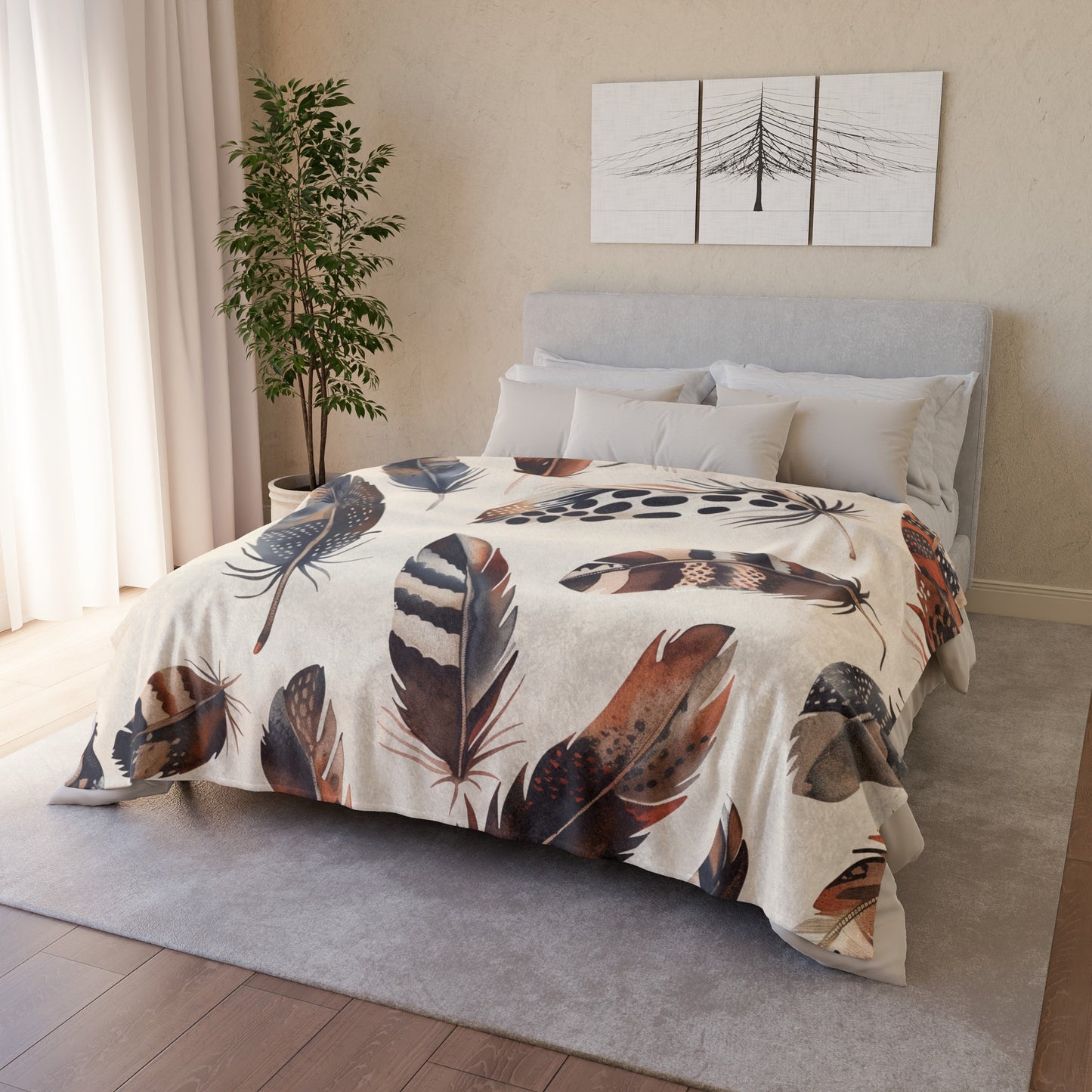 this blanket is perfect for lounging on the couch or adding an extra layer of warmth to your bed. Whether you're looking to curl up with a good book or simply relax after a long day