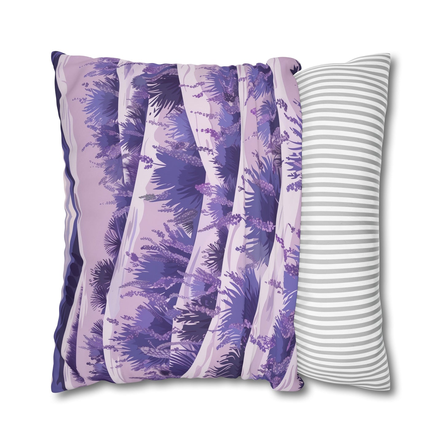 "Transform your bedroom with Lavender Fields Pillowcase, serene lavender flower pattern for peaceful sleep"