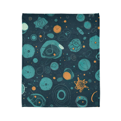 Deep Space Cosmic Nebula Seamless Plush Fleece Throw Blanket - View 7 | Prints With Passion