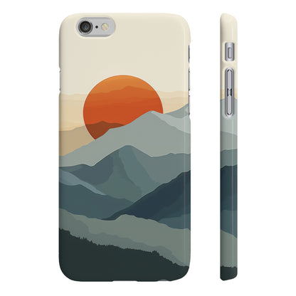 Serene Summit: Minimalist Sunrise Phone Case | Phone Case | Accessories, Glossy, iPhone Cases, Matte, Phone Cases, Samsung Cases, Slim | Prints with Passion