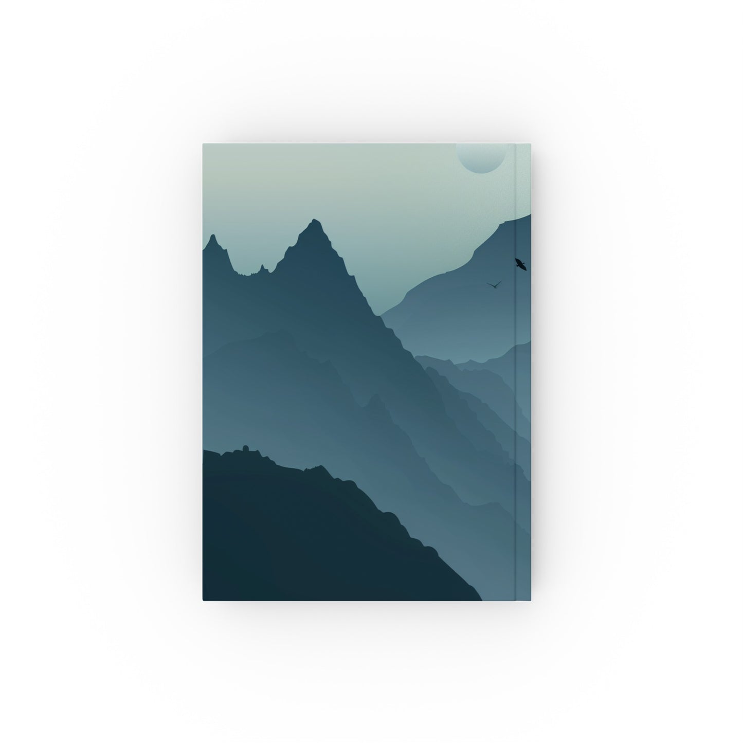 "Mountain Serenity Minimalist Journal - Tranquil mountain scene cover, high-quality material, versatile and stylish, perfect for all seasons. Makes a great gift."