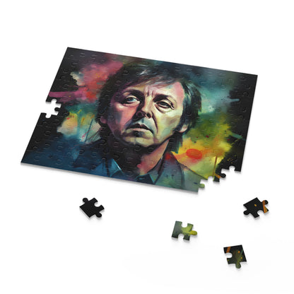 Paul McCartney Neon Watercolor Puzzle