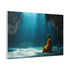 Monk Meditating in Underwater Cave — Canvas Wall Art — Product Detail View 6