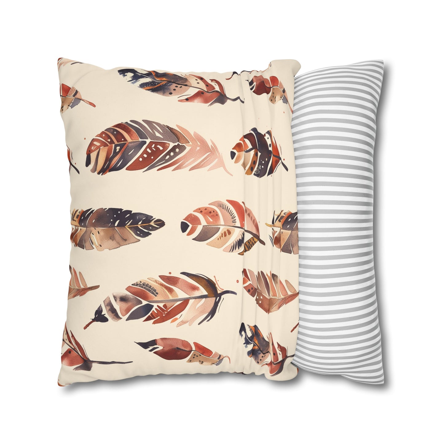 "Boho Feathers Pillowcase Collection - Add a touch of whimsy to your bedroom with our cozy bohemian pillowcase"