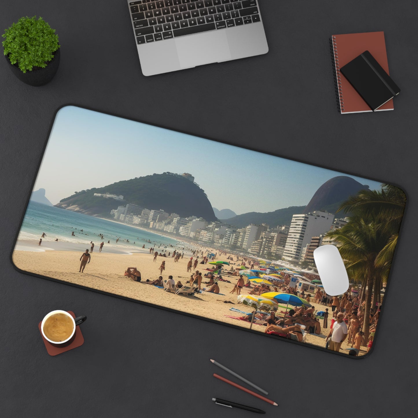 Rio Beach Desk Mat | Desk Mat | Accessories, Back-to-School, Desk, Fall Bestsellers, Home & Living, Mouse pad, Mouse Pads, Mousepad, Seasonal Picks, Stationery, TikTok | Prints with Passion