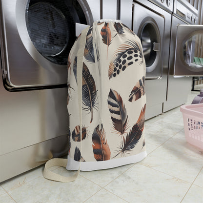 Boho Feather Laundry Bag | Home Decor | Accessories, All Over Print, AOP, Bags, Laundry, Sublimation | Prints with Passion