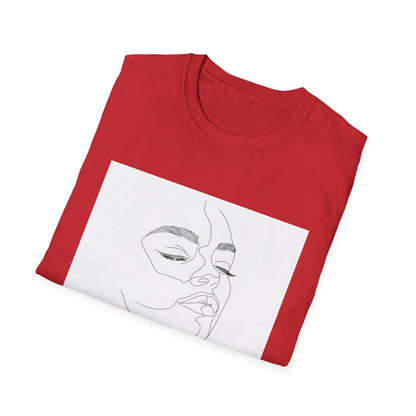 One Line Story: Minimalist Face Art T-Shirt