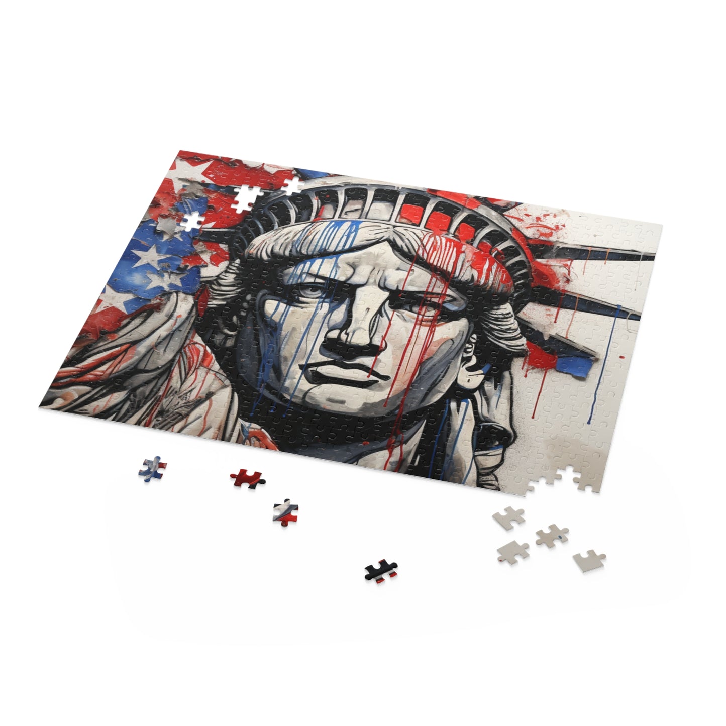 Colorful American Flag Jigsaw