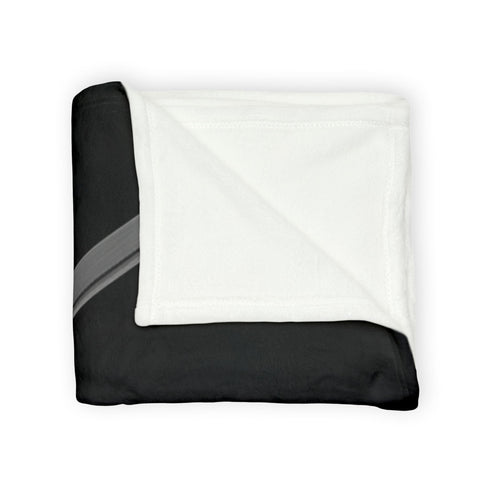 Robot Samurai on Lunar Battlefield — Plush Fleece Throw Blanket — Product Detail View 11