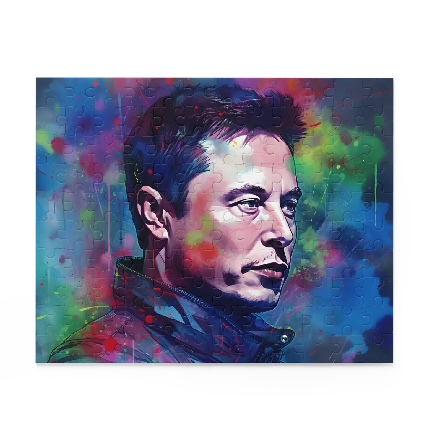 Elon Musk Neon Jigsaw Puzzle