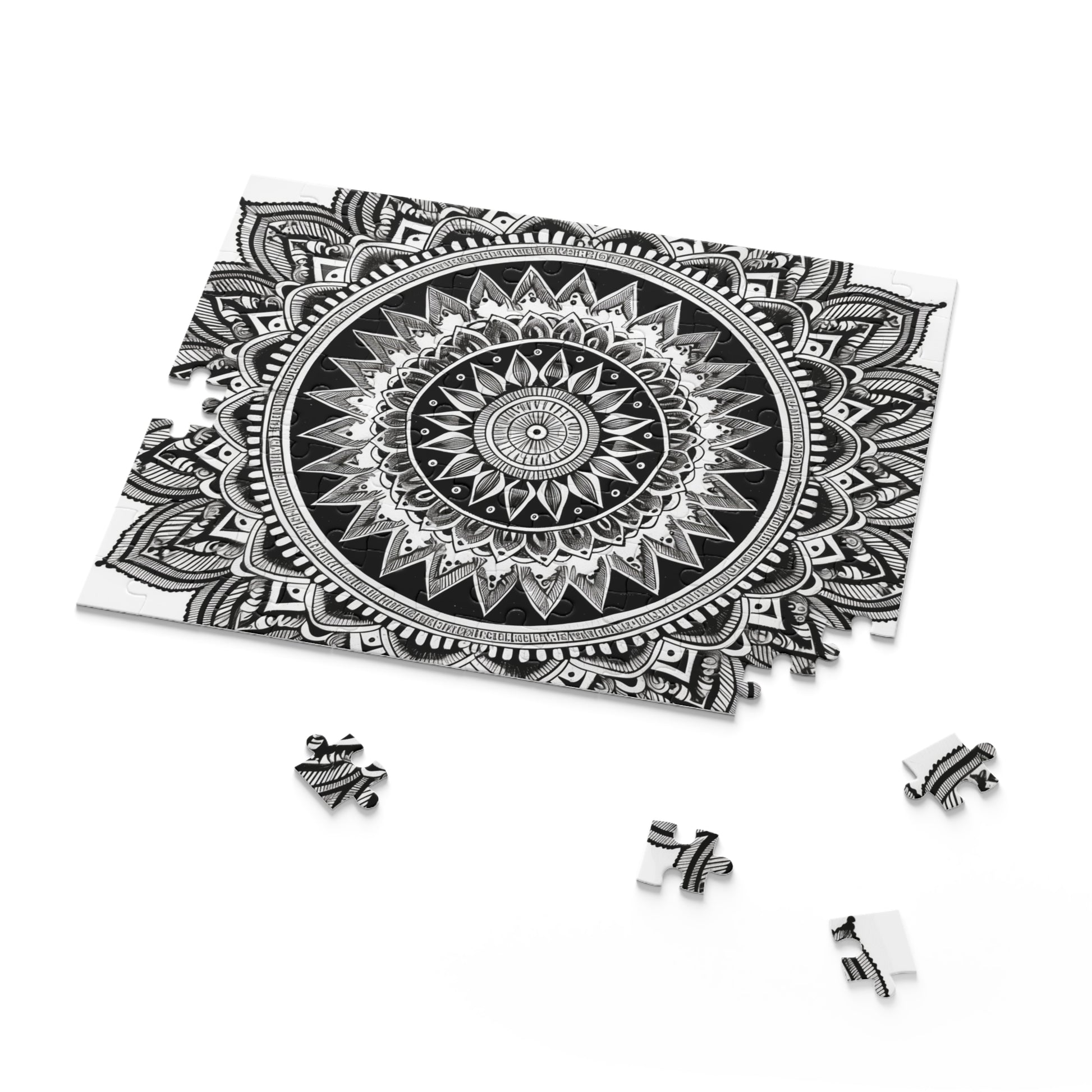 "Zen Mandala Jigsaw Puzzle for Peaceful Mindfulness at Home"