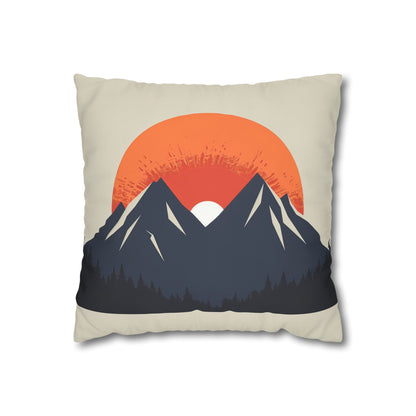 Alpine Dawn Mountain Pillowcase - High-Quality, Comfortable, Stylish, All-Season, Great Gift - Shop Now!