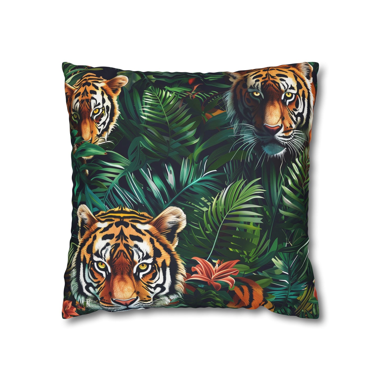 "Jungle Safari Tiger Print Pillow Case for Wild Oasis Bedroom Decor"