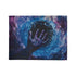 Cosmic Hand Reaching from Black Hole — Plush Fleece Throw Blanket — 300 GSM Plush Coral Fleece Texture Close-Up