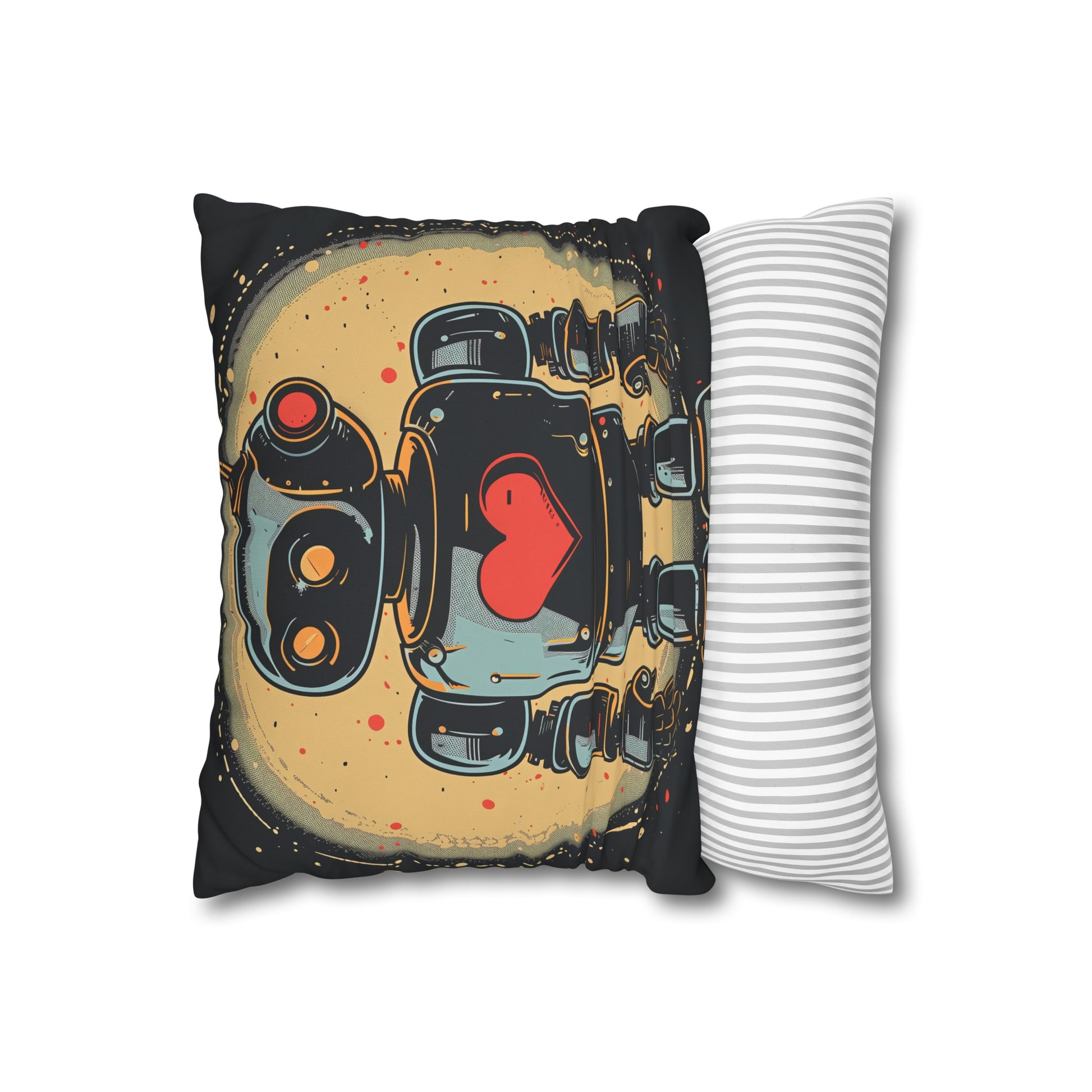 "Retro Heartbot Pillowcase - High-quality, stylish design perfect for all seasons. Makes a great gift! Shop now."