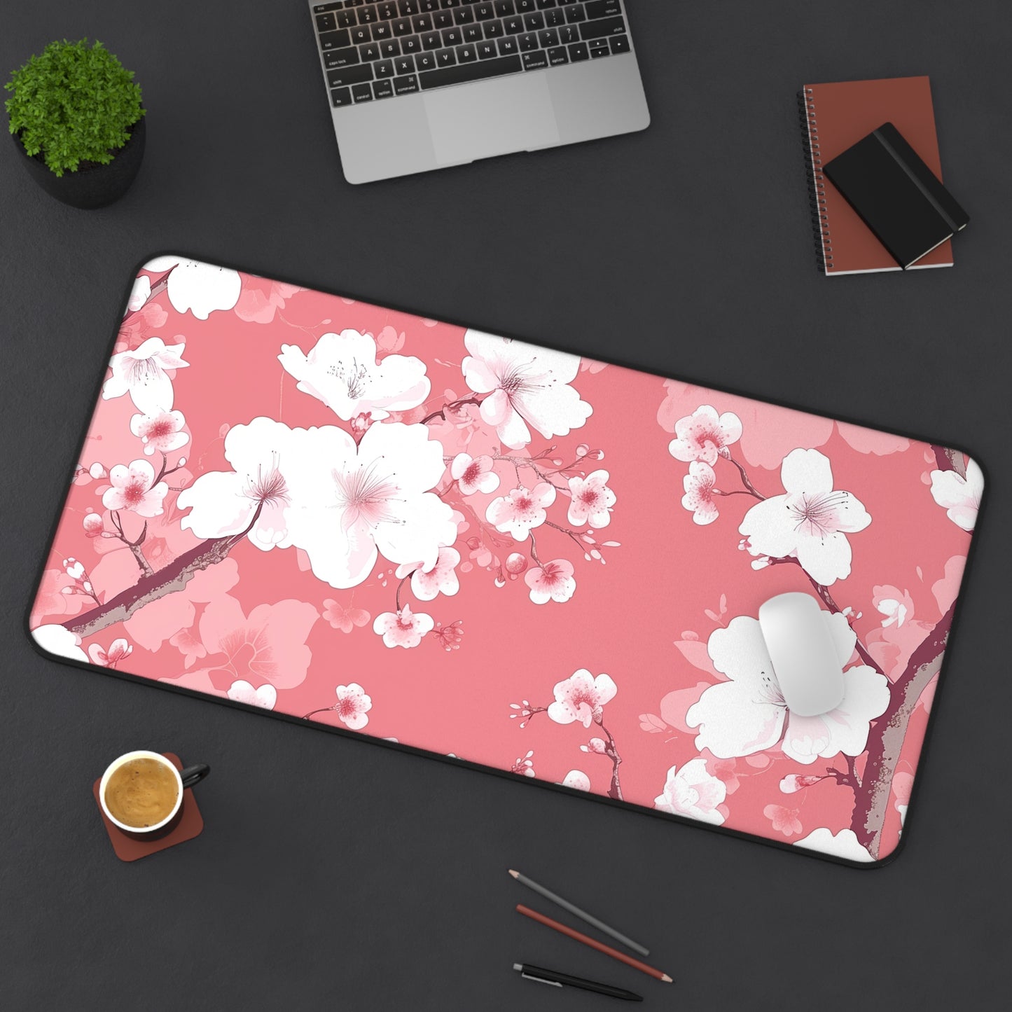 Cherry Blossom Desk Mat | Desk Mat | Accessories, Back-to-School, Desk, Fall Bestsellers, Home & Living, Mouse pad, Mouse Pads, Mousepad, Seasonal Picks, Stationery, TikTok | Prints with Passion