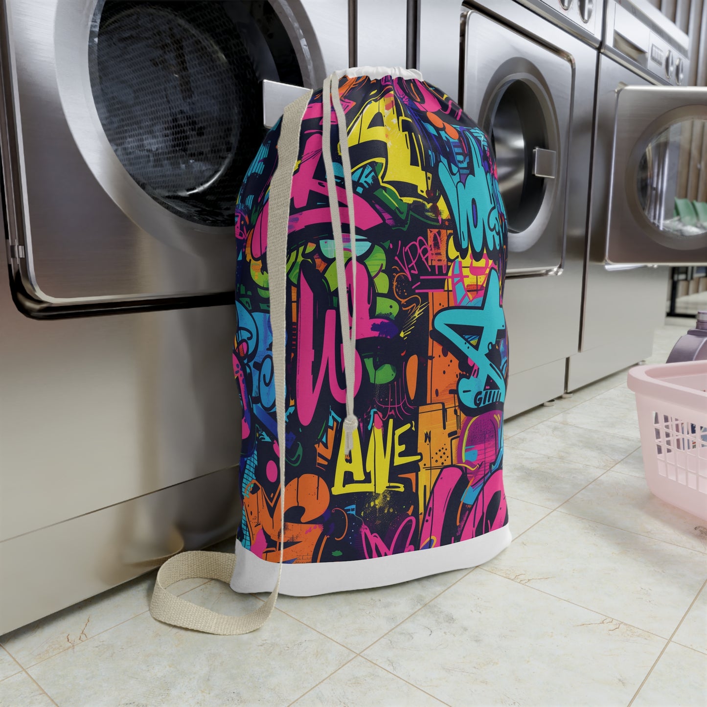 Neon Graffiti Laundry Bag | Home Decor | Accessories, All Over Print, AOP, Bags, Laundry, Sublimation | Prints with Passion