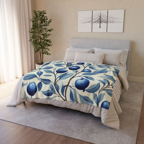 William Morris Willow Bough Botanical Plush Fleece Throw Blanket - View 9 | Prints With Passion