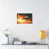 Spaceship Leaving a Burning Planet — Canvas Wall Art — Kiln-Dried Pine Frame & Ready-to-Hang Back View
