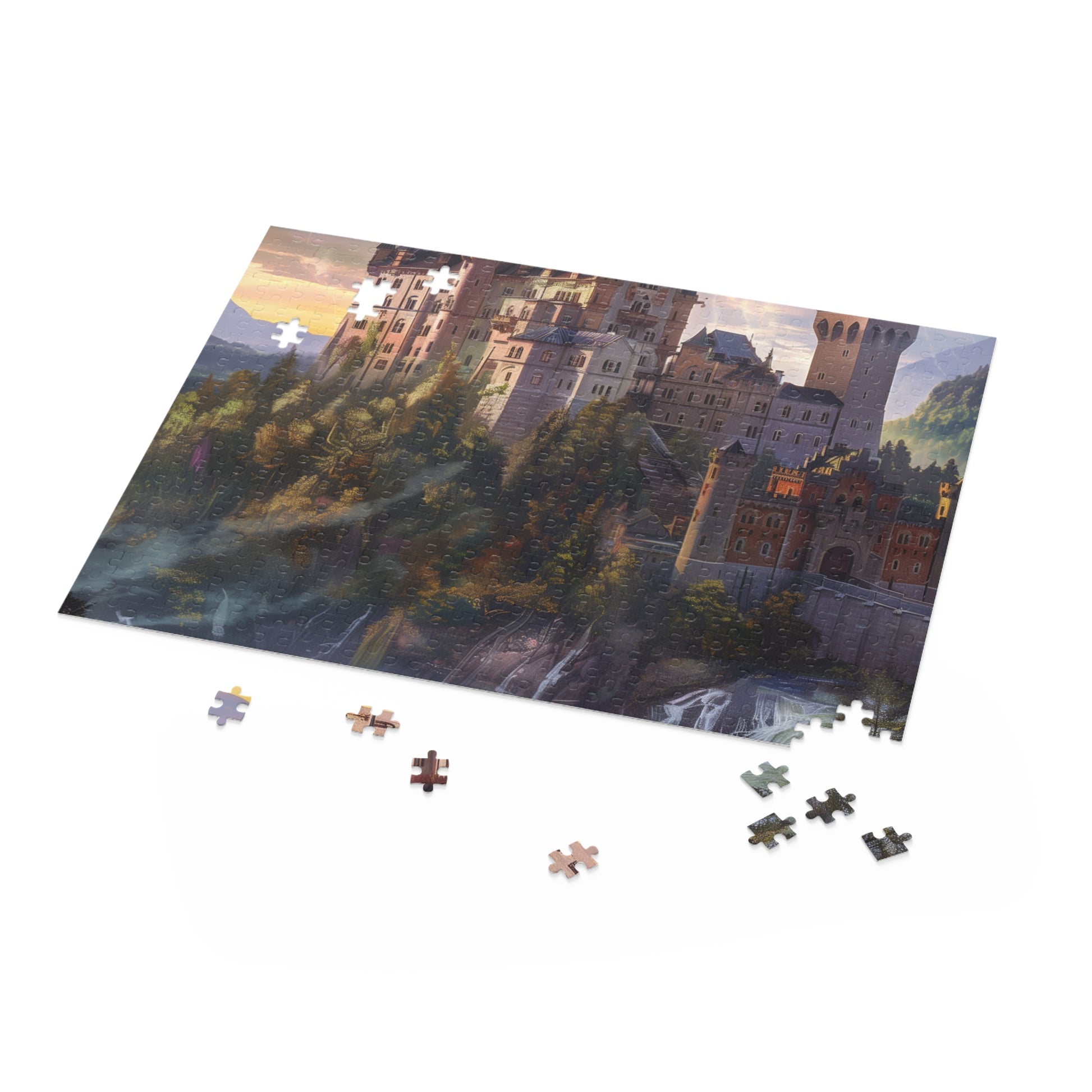 Majestic Fantasy Castle Jigsaw Puzzle - Explore enchanting landscapes with mythical creatures.