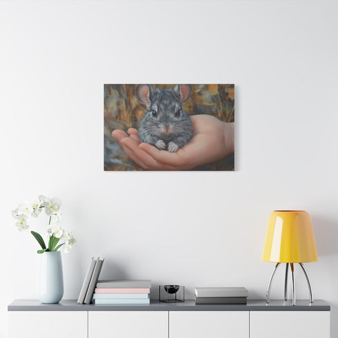 Chinchilla Cute Watercolor — Canvas Wall Art — Product Detail View 7