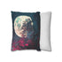 Glitch Garden under Digital Moon — 40×40 Cushion Cover — Sofa & Living Room Lifestyle View