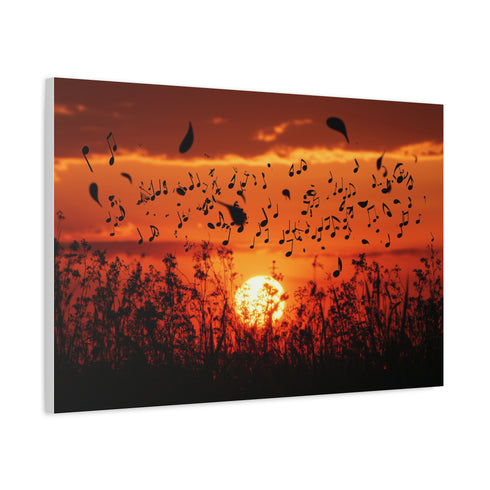 Sunset Made of Music Notes (Edition II) — Canvas Wall Art — Product Detail View 6