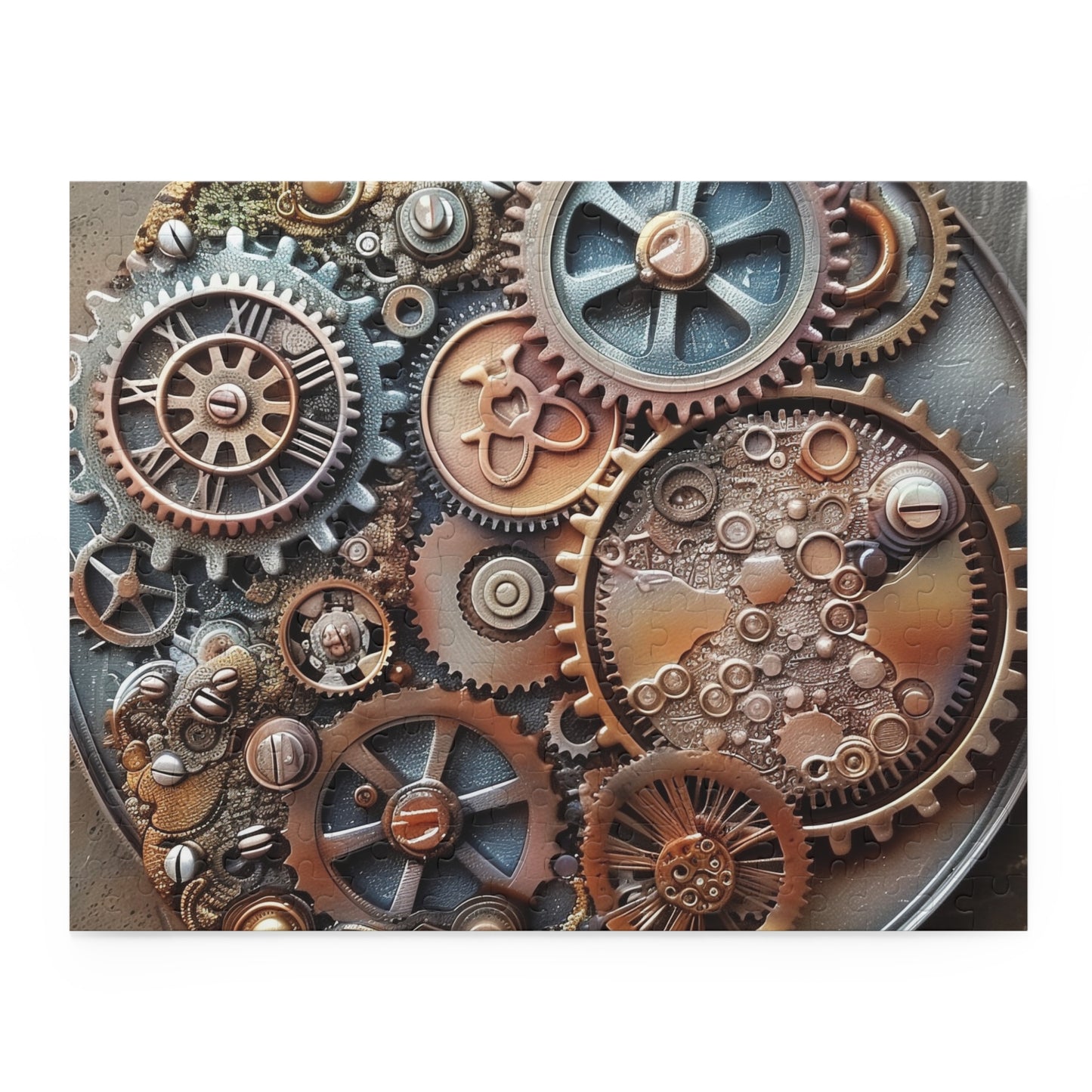 Steampunk Gear Puzzle - Intricate and Challenging Jigsaw with Gears and Cogs