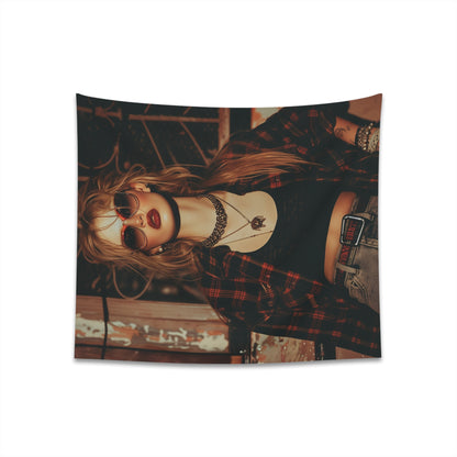 "Get grungy with our 90s tapestry - edgy design, iconic imagery, and moody vibes. Perfect for all seasons. Shop now!"