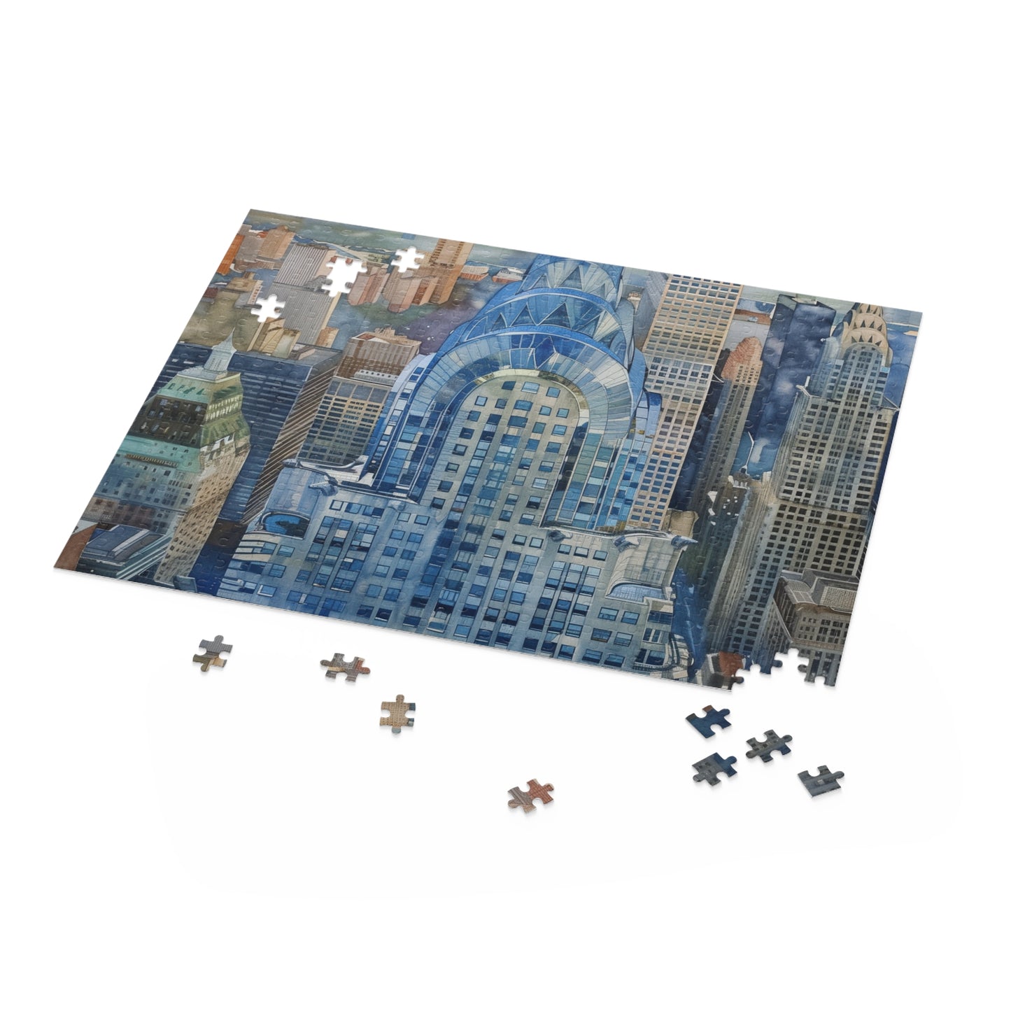 Chrysler Building Watercolor Puzzle