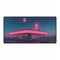 Vaporwave Diner on the Edge of the Universe — XL & XXL Desk Mat — Full Top-Down Artwork View