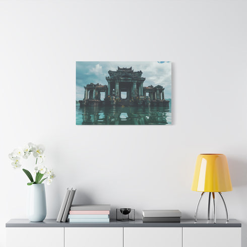 Epic Showdown on Floating Ruins — Canvas Wall Art — Product Detail View 7