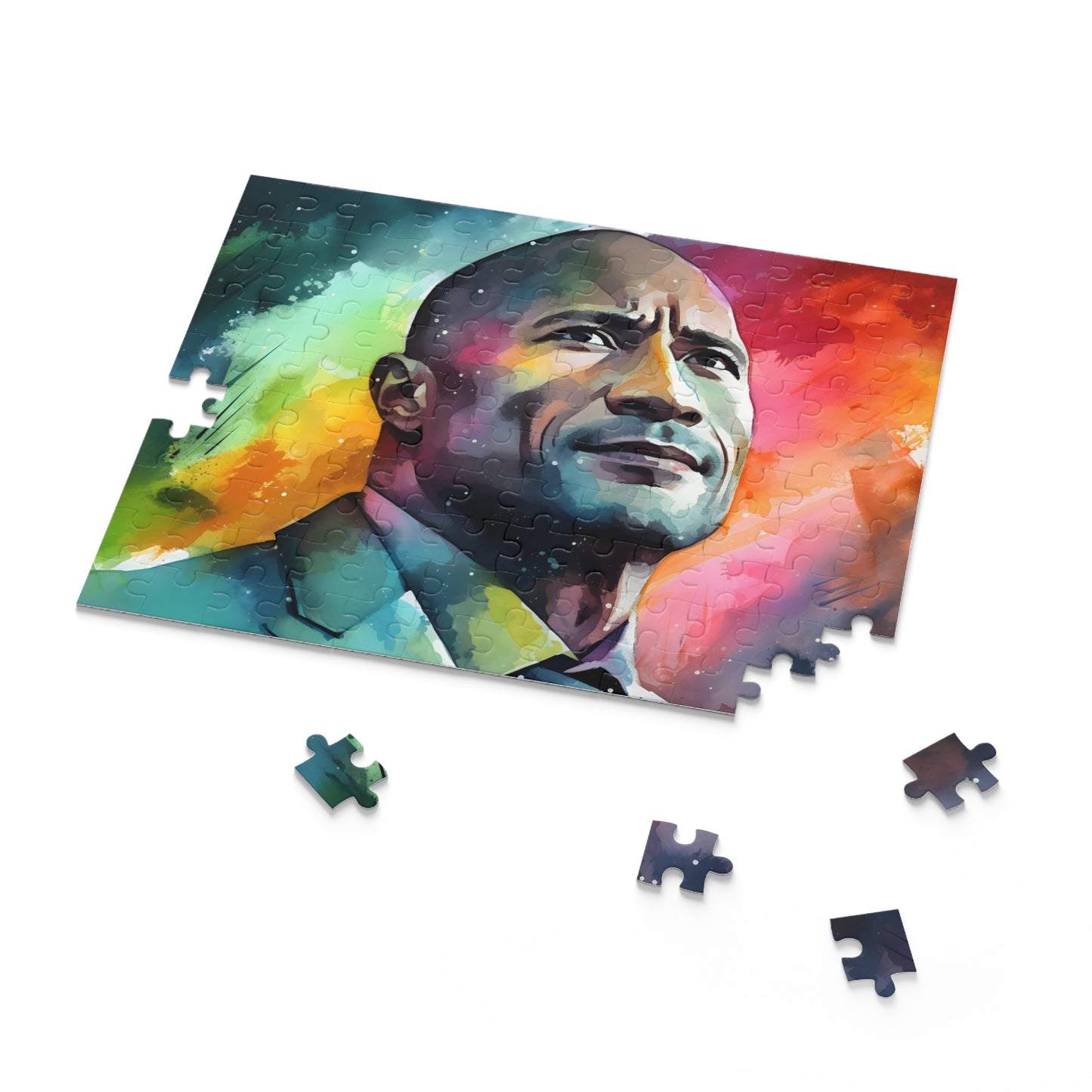 Rock Neon Watercolor Jigsaw Puzzle