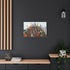 City Skyline Made of Musical Instruments Stretched Canvas Wall Art
