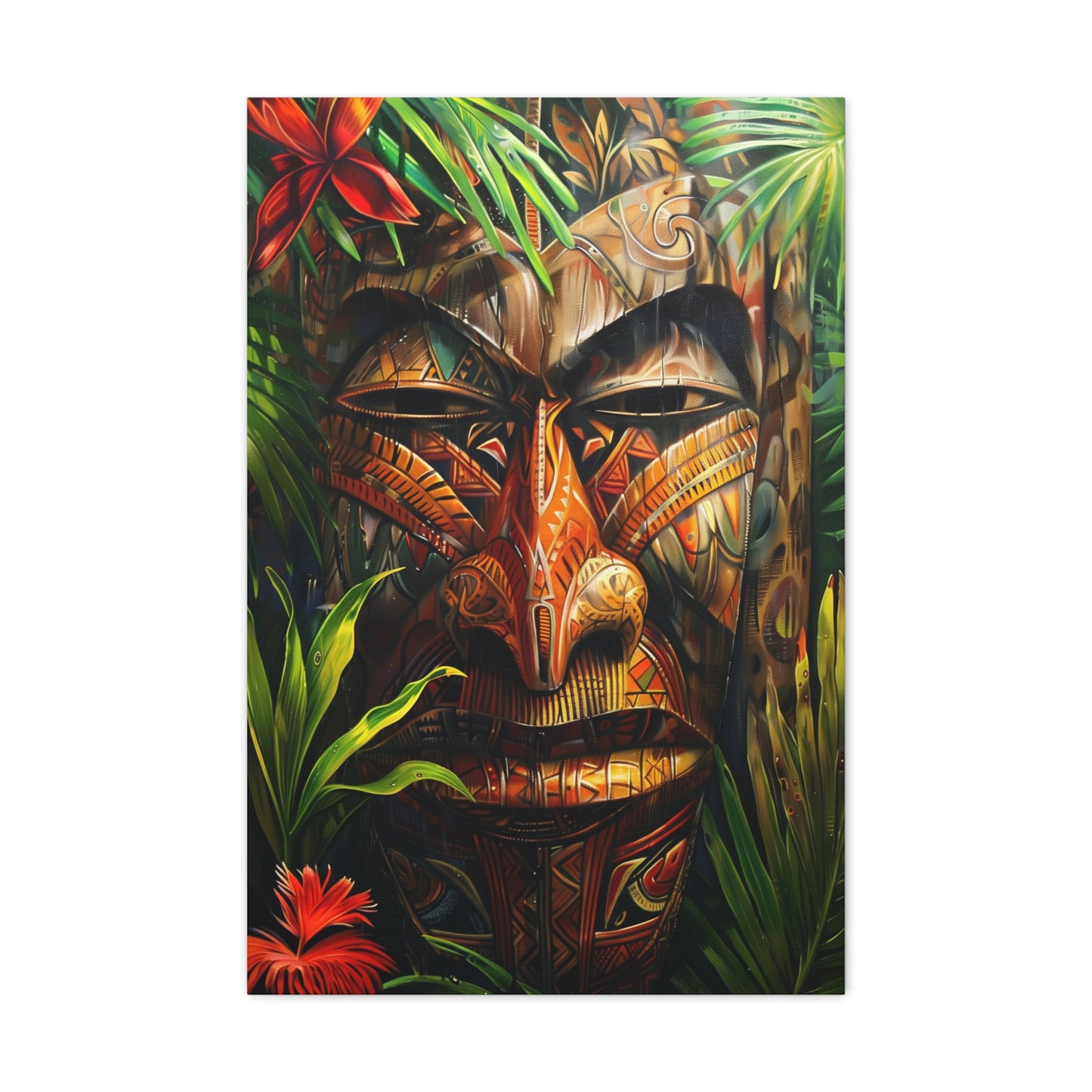 Fijian Spirit: A Masked Celebration Canvas: Cultural Fiji Traditional Dress | Canvas | Art & Wall Decor, Canvas, Fall Picks, Hanging Hardware, Home & Living, Indoor, Top Spring Products, Valentine's Day promotion | Prints with Passion