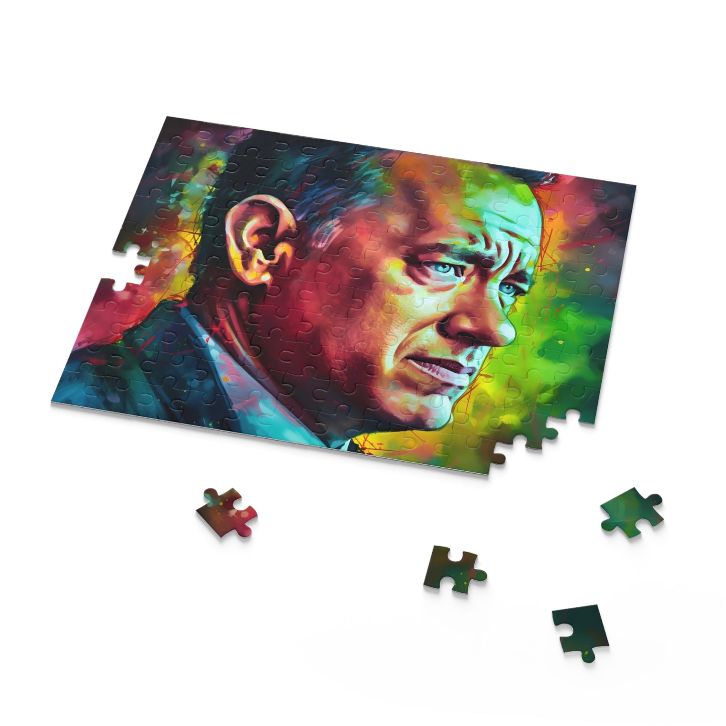 Tom Hanks Neon Watercolor Puzzle