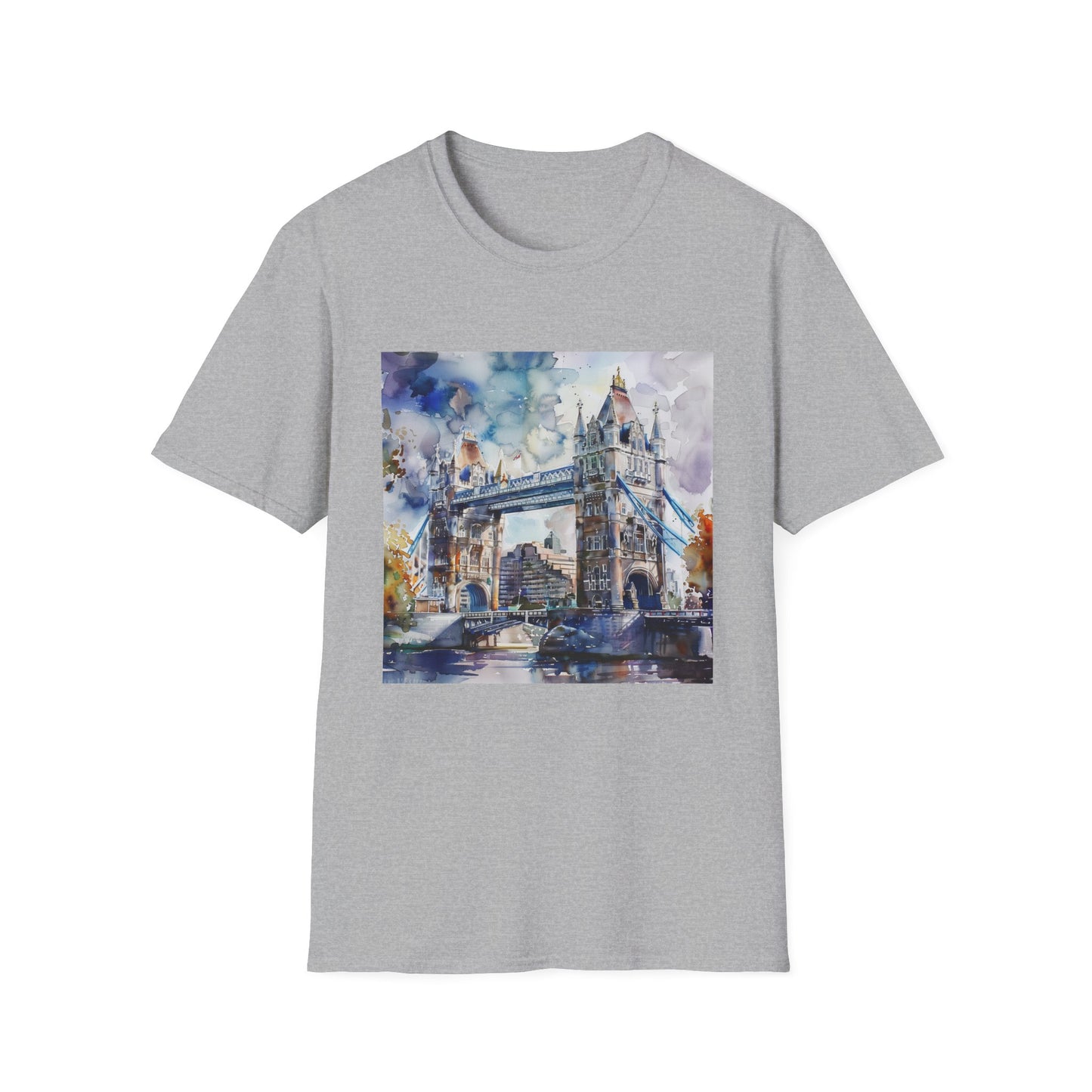 ## Watercolor Skyline: Tower Bridge London T-Shirt