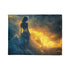 Dream Weaver Creating World from Light — Plush Fleece Throw Blanket — 300 GSM Plush Coral Fleece Texture Close-Up