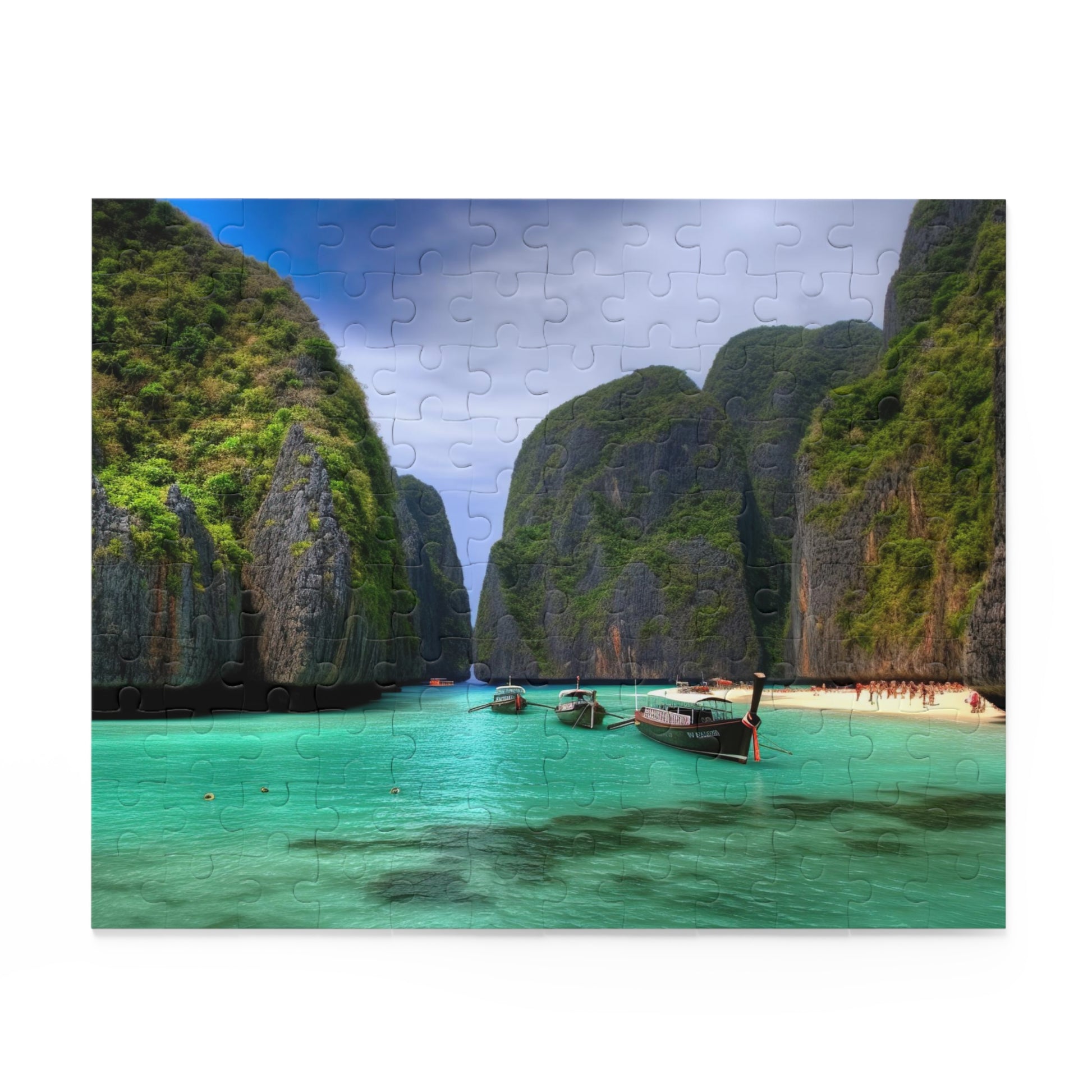 "Thai Paradise Jigsaw Puzzle featuring Koh Phi Phi Lagoon - ideal for relaxation and unwinding"