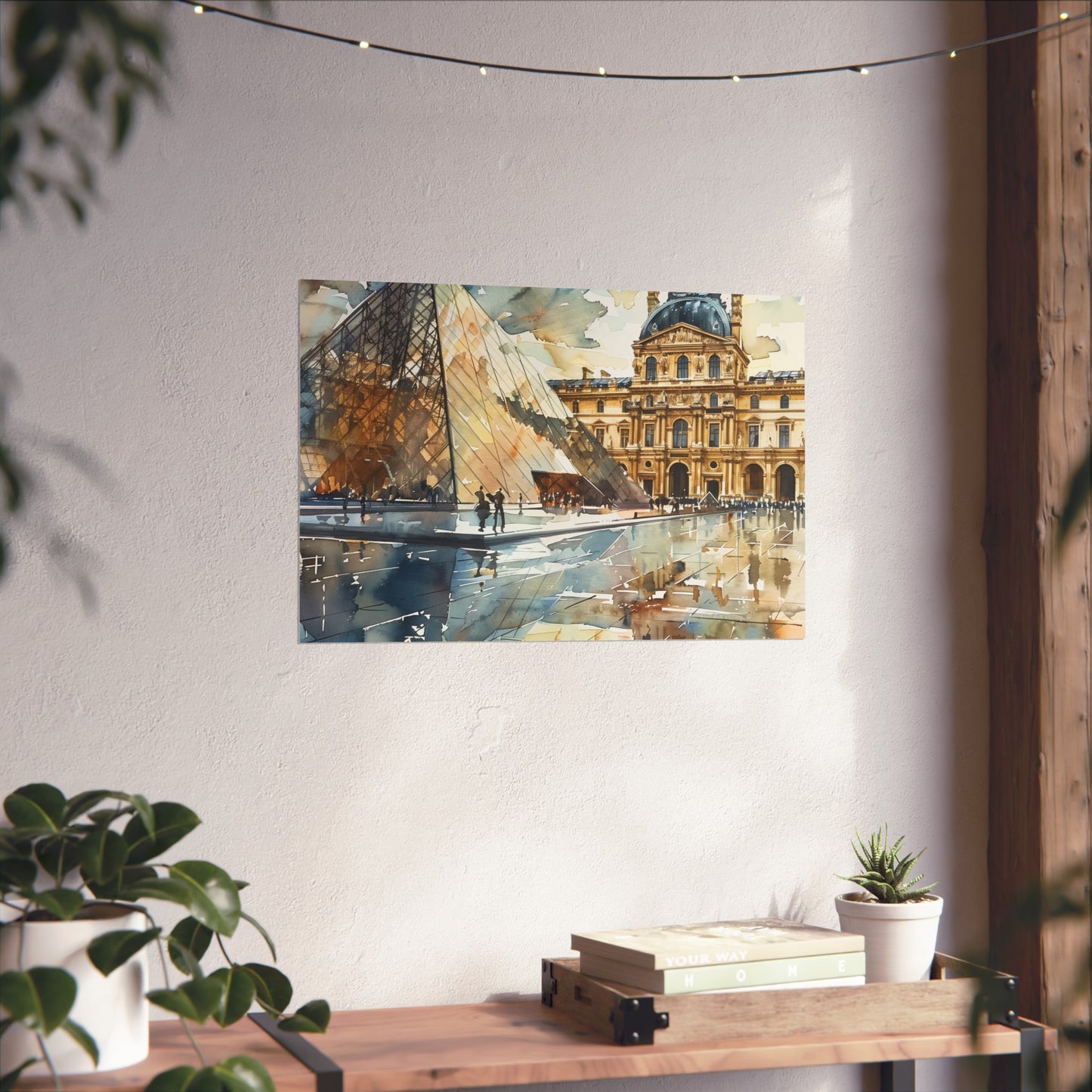 each detail is imbued with vibrant hues and a sense of movement that draws you in. Hang this evocative piece in your home and experience the magic of the Louvre