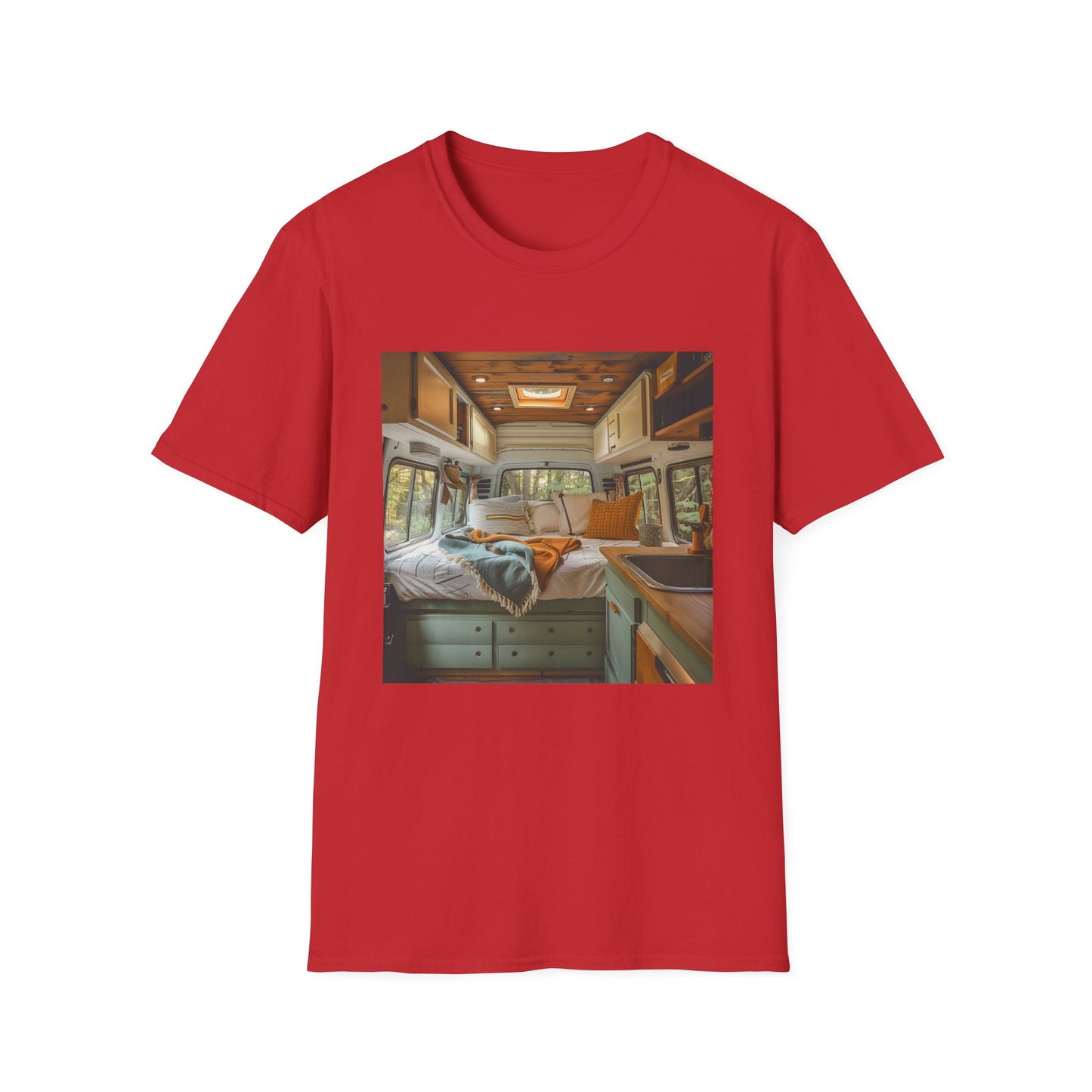 Home is Where We Park It: Retro Camper Van Interior T-Shirt