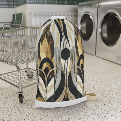 "Abstract Deco Laundry Bag - Stylish patterned laundry bag for transporting laundry in style"