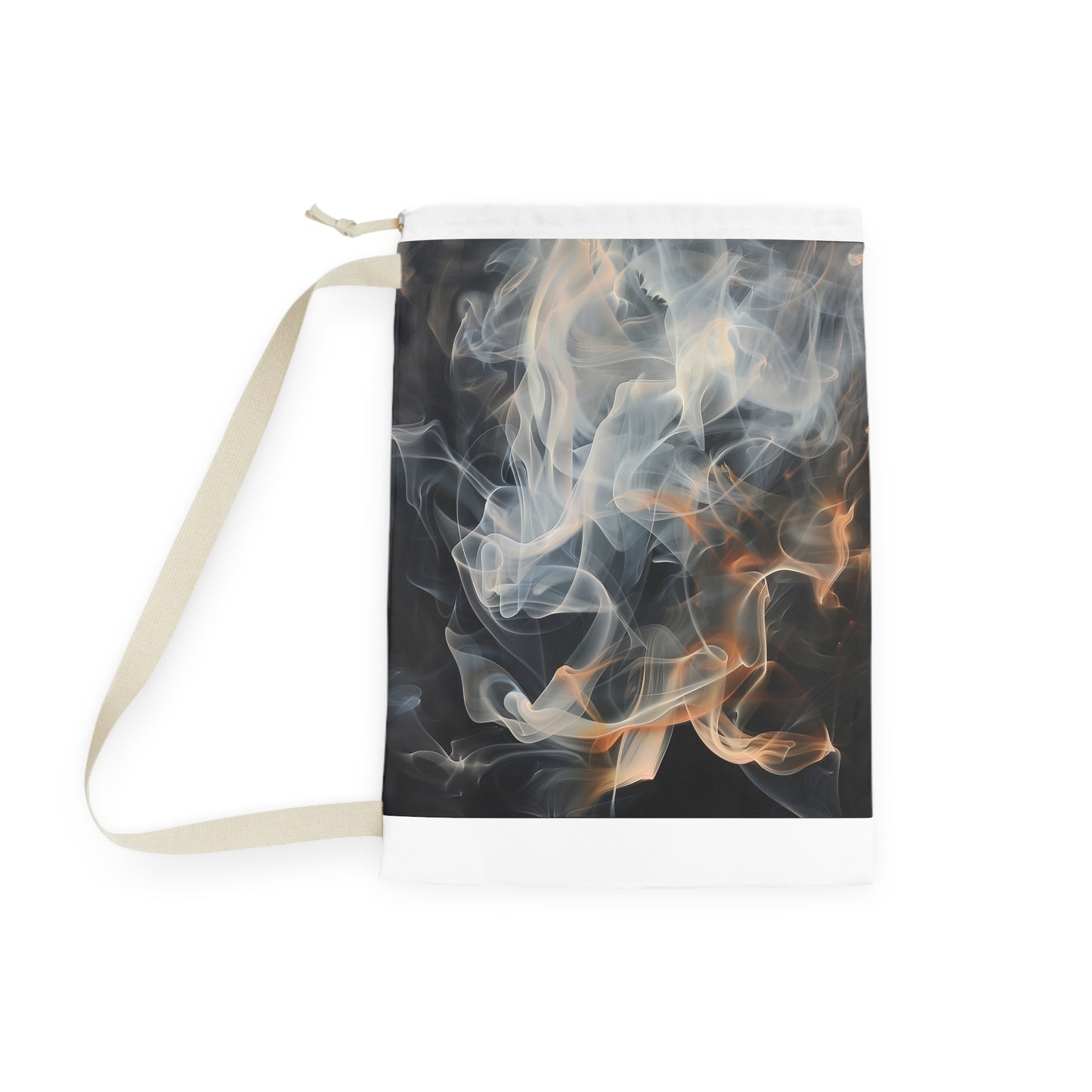 Abstract smoke art laundry bag, adds creativity to laundry day, durable and stylish.