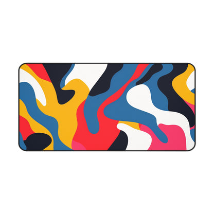 "Abstract Bold Bright Desk Mat for Stylish Workspace Upgrade"