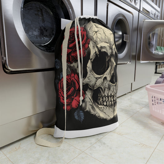 Skull and Rose Laundry Bag | Home Decor | Accessories, All Over Print, AOP, Bags, Laundry, Sublimation | Prints with Passion