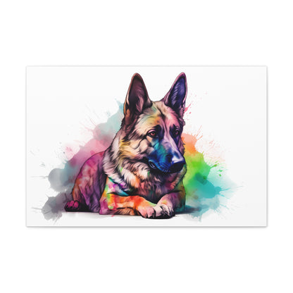 Loyal German Shepherd Canvas Art